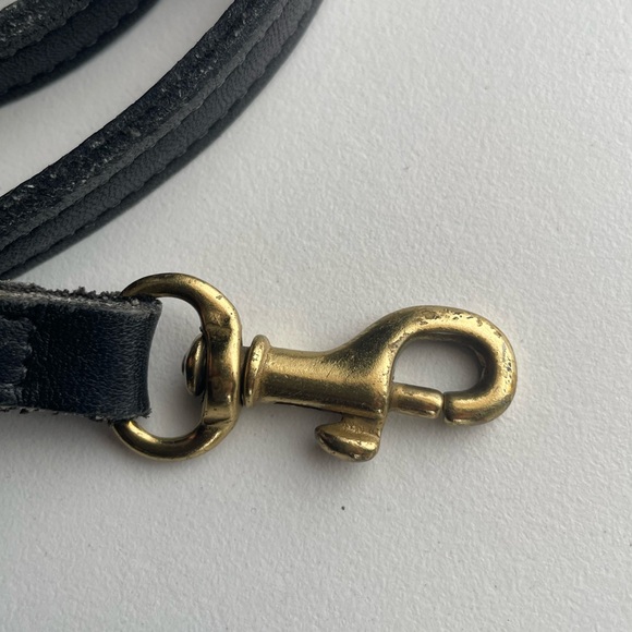 Coach Black Leather Gold Skull Skeleton Shopper Tote 9993 Bag Crossbody handbag - Picture 15 of 16